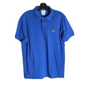 Lacoste Men's Size 5 Blue Short Sleeve Polo Shirt Classic Fit Crocodile Logo